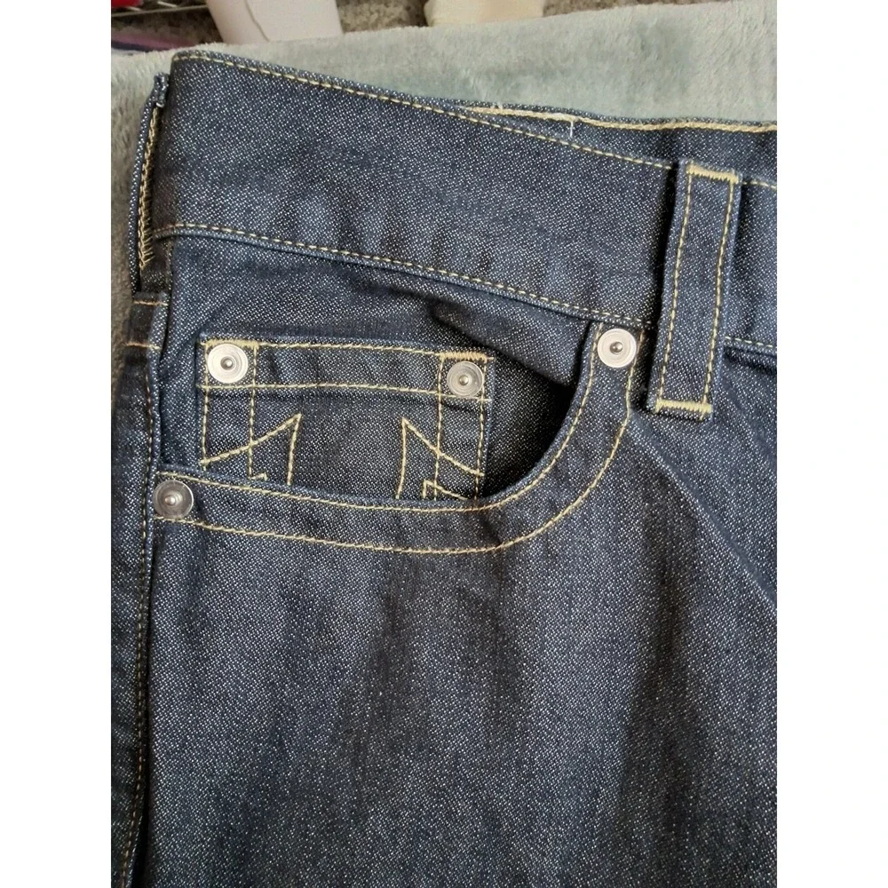 Mens‎ True Religion Jeans Rocco Size 34W Dark Blue Denim.